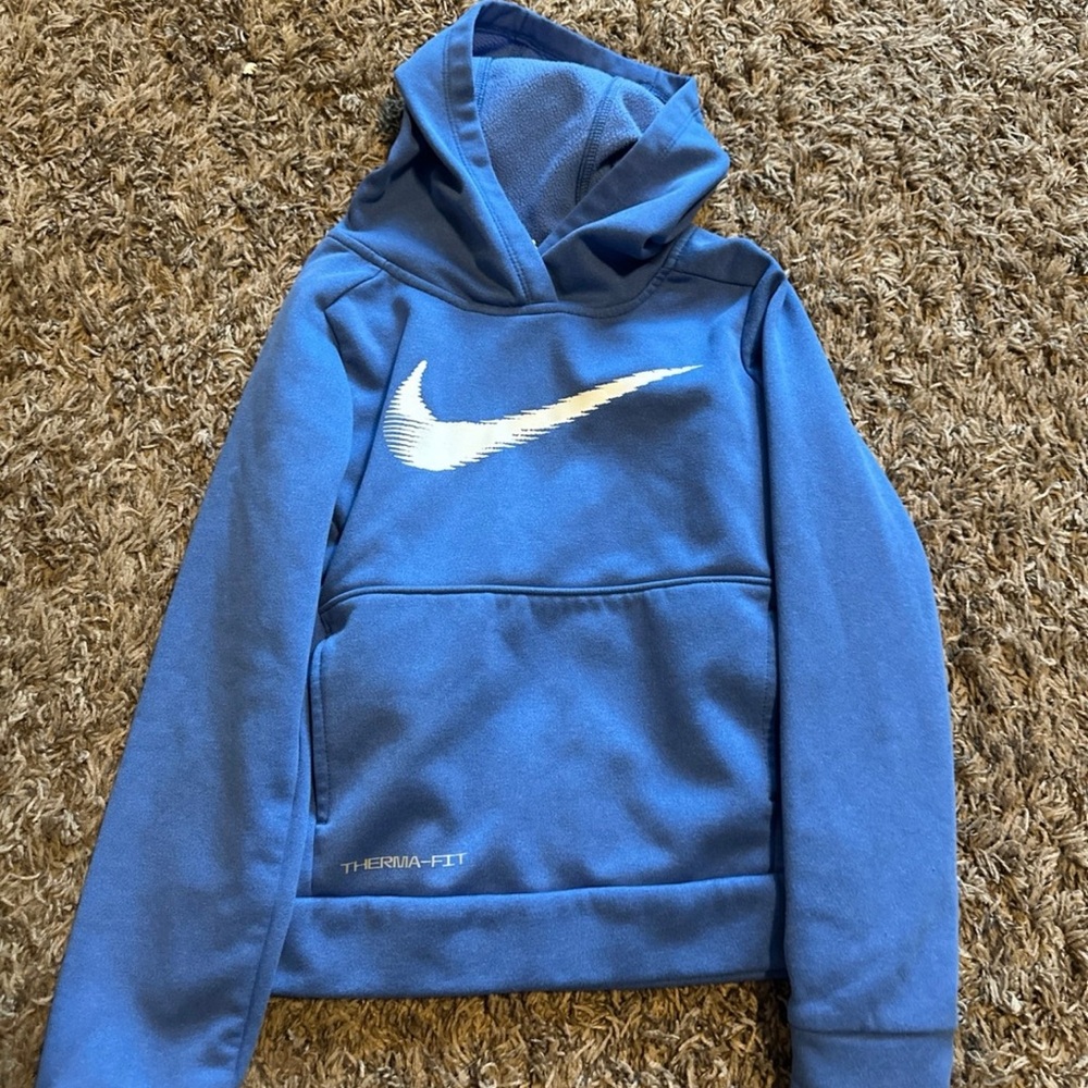 Nike Kids Blue Therma-Fit Hoodie